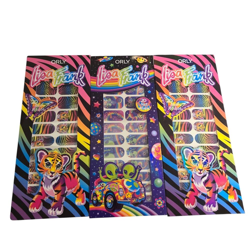 ORLY Lisa Frank Nail Wraps Forrest Zoomer Zorbit 3 Packs‎